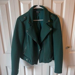 Torrid Emerald Green textured cropped jacket